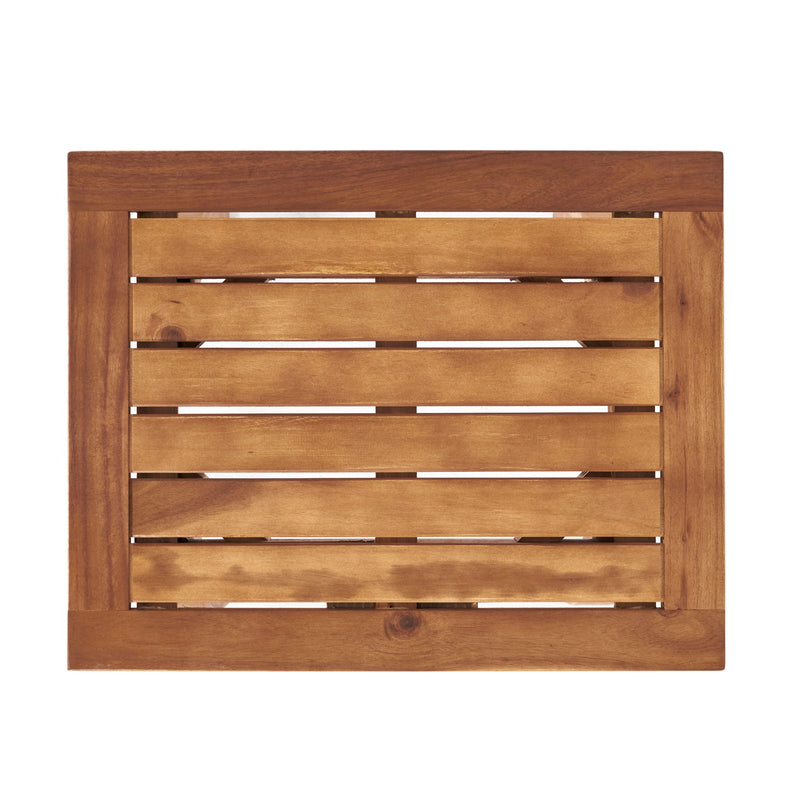 Kinesis - Outdoor Side Table With Slatted Top And Wood Frame