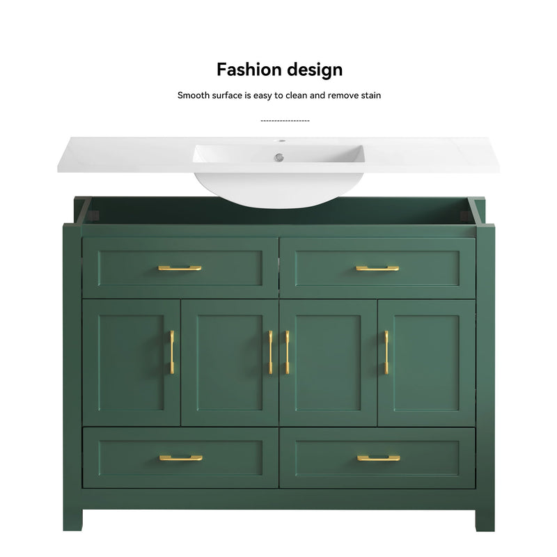 Bathroom Vanity With Sink Combo, 4 Soft Close Doors And 4 Drawers