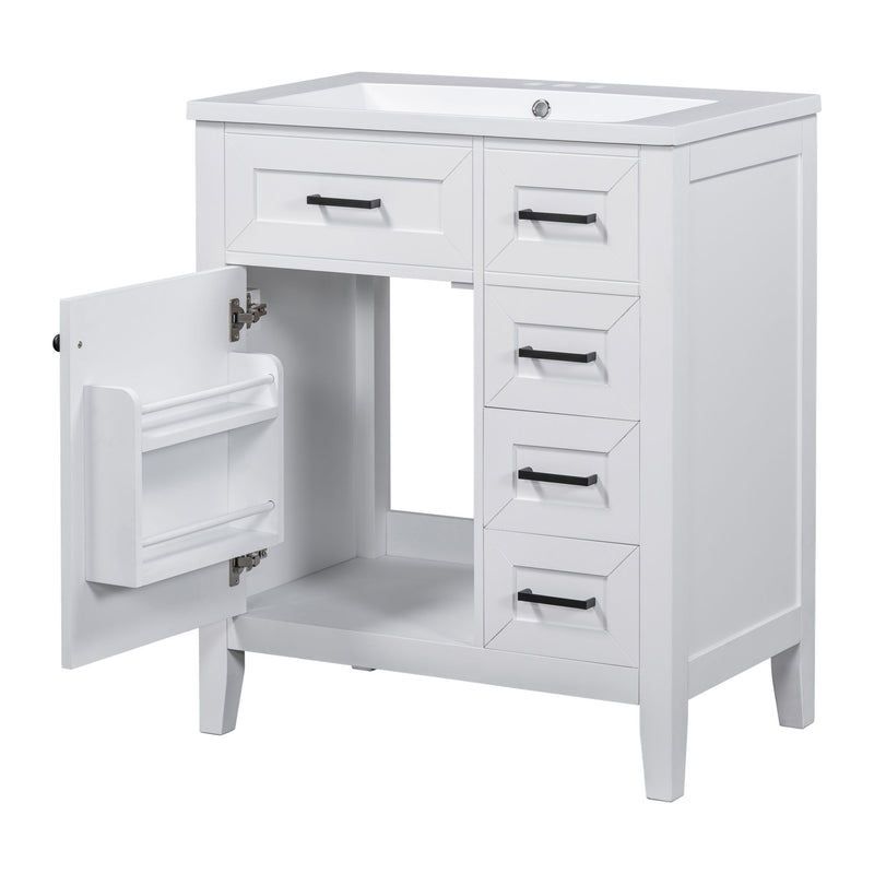 Modern Bathroom Vanity With Sink Combo, 3 Drawers