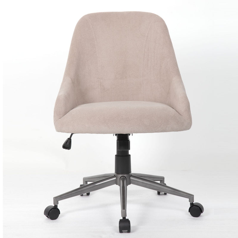 Enveloping Bucket Back Swivel Computer Chair For Home Decor - Beige