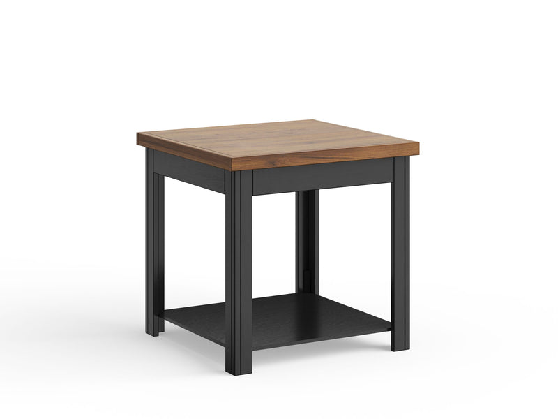 Essex - Side Table - Black / Whiskey