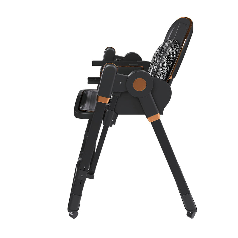 Convertible Baby High Chair To Rocker With 5 Point Harness