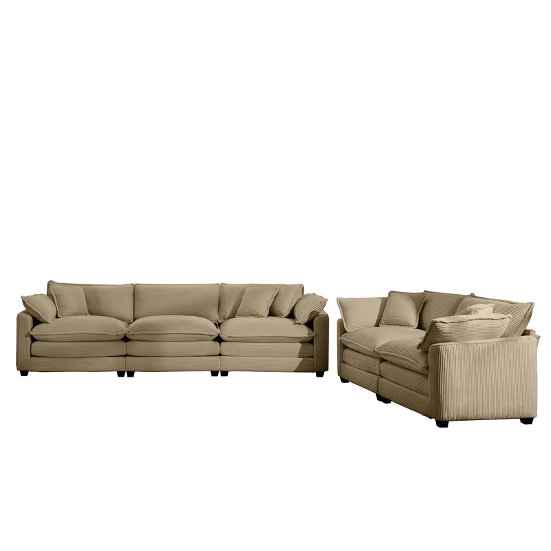Elegant Oversized Sectional Sofa Set With Deep Seats And Flexible Layout