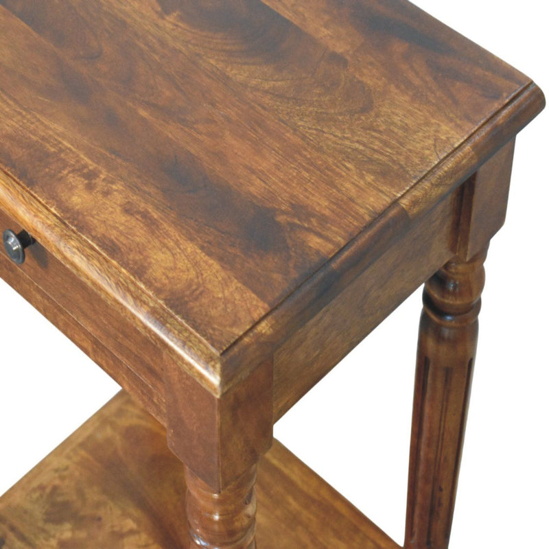 Turned Legs Drawer Table