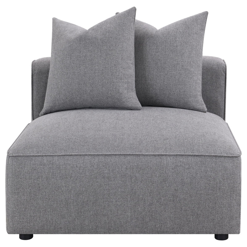 Amherst - Armless Chair With Accent Pillow - Gray