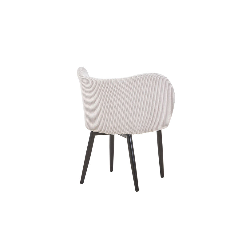 Dining Chair With Curved Padded Back (Set of 2) - Gray