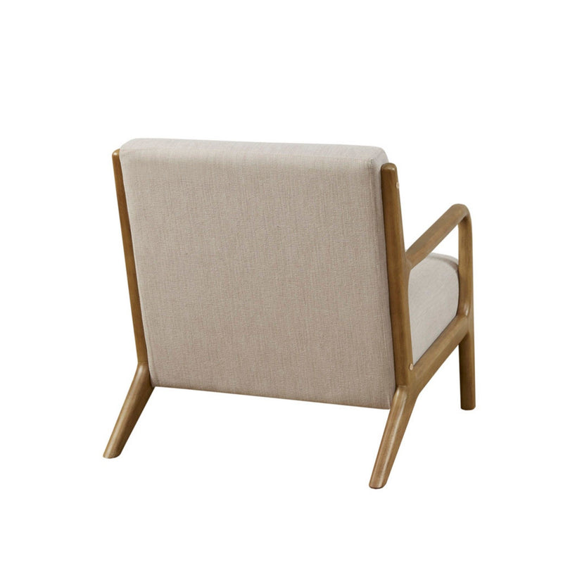 Mid-Century Style Lounge Chair With Upholstered Seat