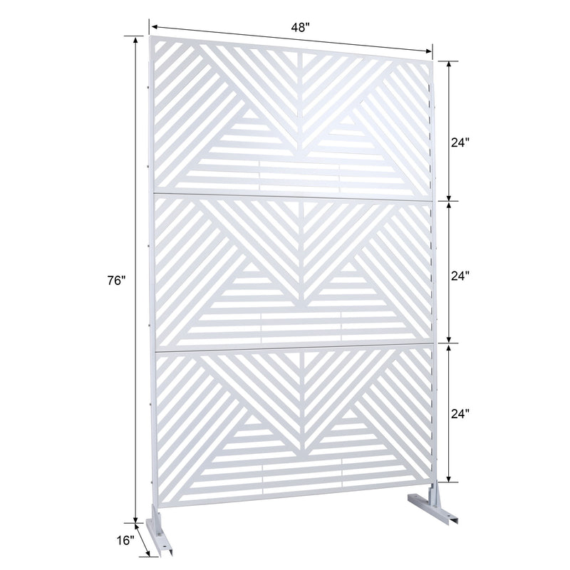 Freestanding Outdoor & Indoor Freestanding Metal Privacy Screen
