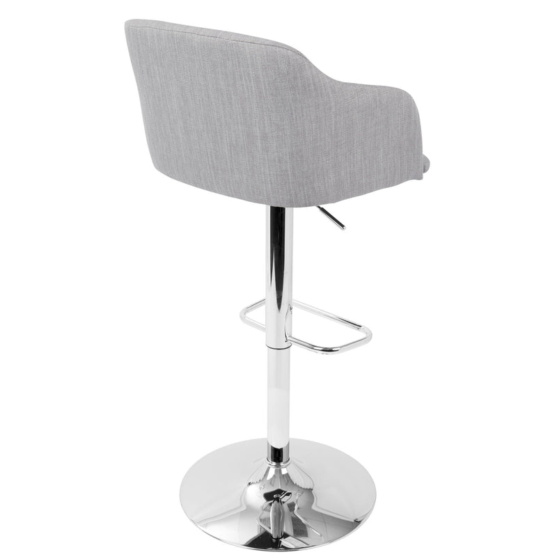 Daniella - Contemporary Adjustable Barstool With Swivel - Gray