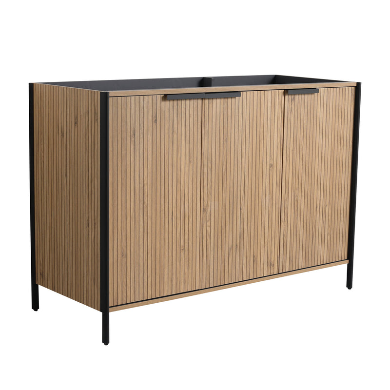 Contemporary Freestanding Bathroom Vanity With Adjustable Shelves