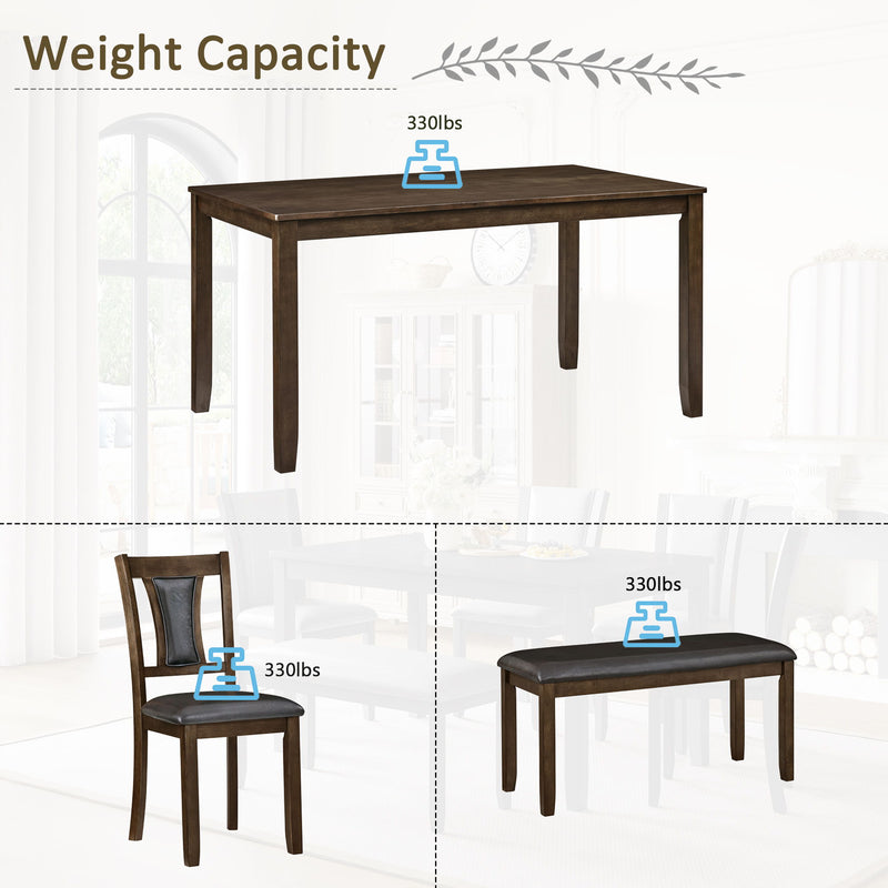Modern Dining Table Set With Upholstered Chairs