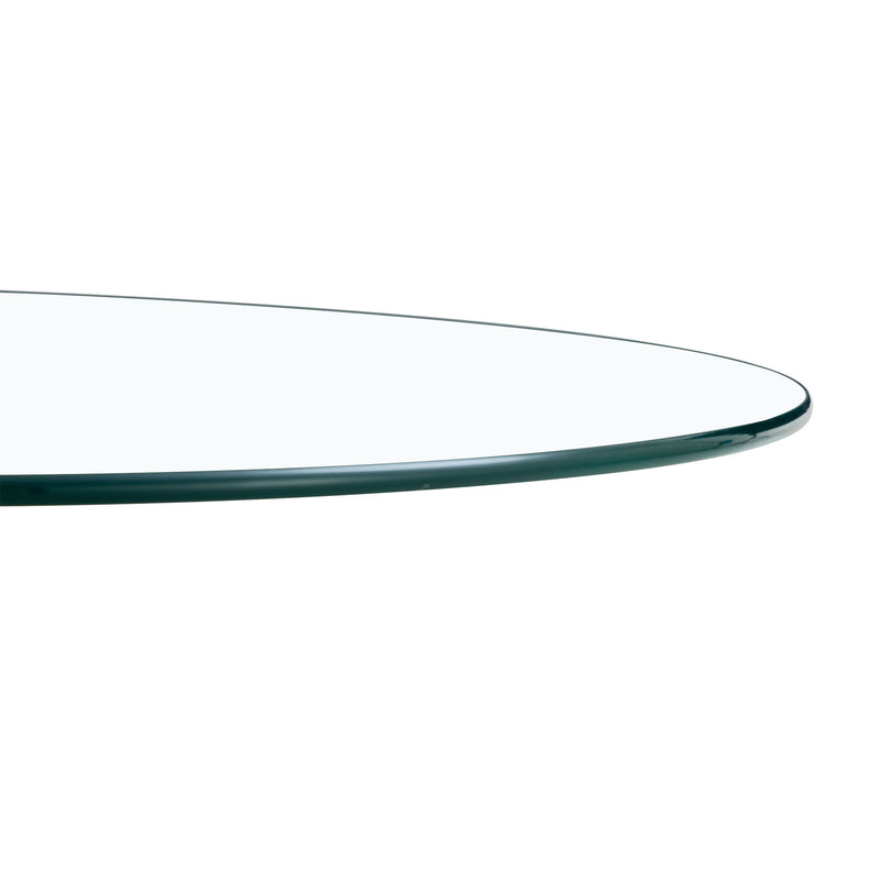 Modern Minimalist Round Dining Table With Glass Top