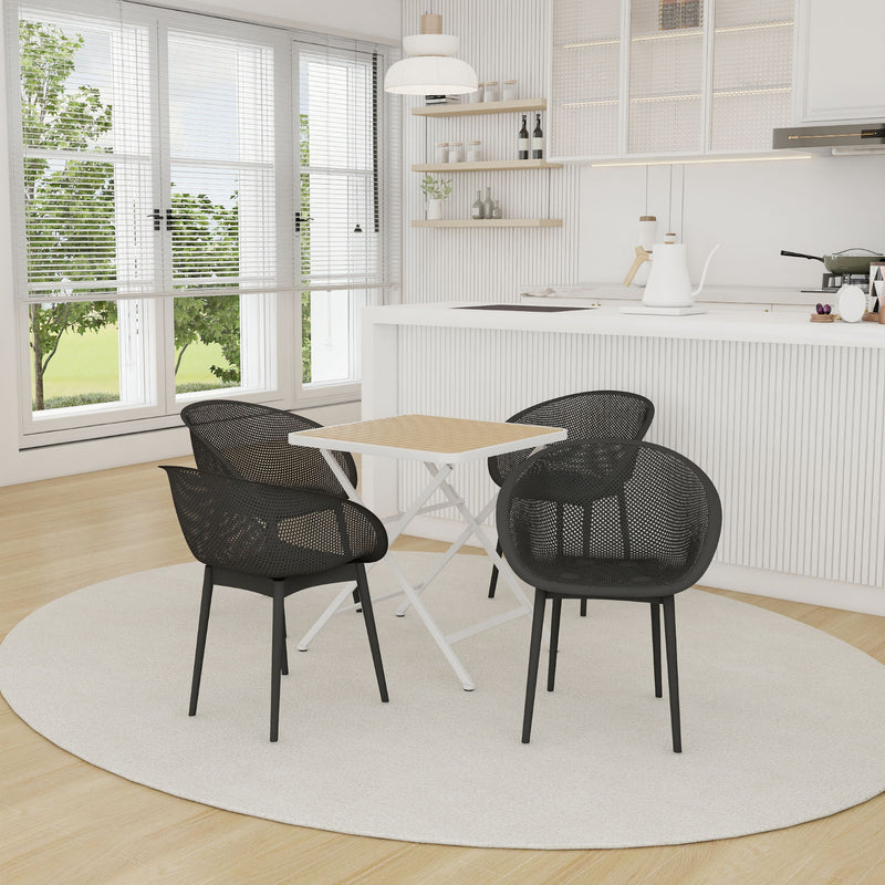 2 Piece Durable Single Chair With Hollow Out Design