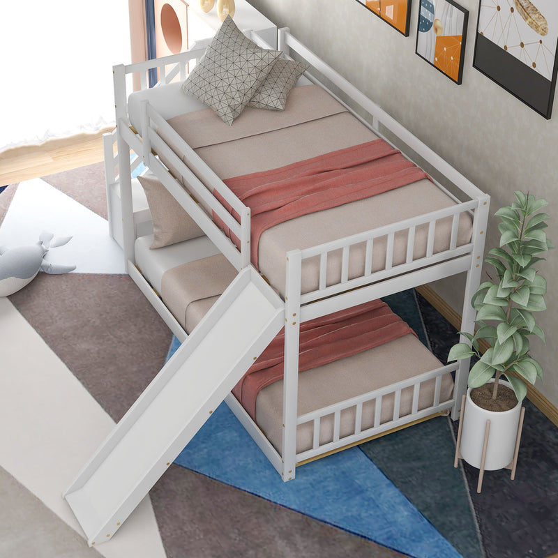 Bunk Bed With Convertible Slide And Stairway