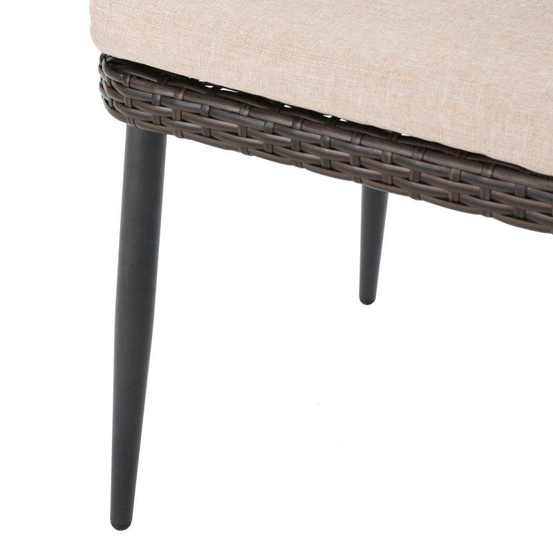 Kenneth - 3 Pieces Chat Set Outdoor Furniture - Brown Multi