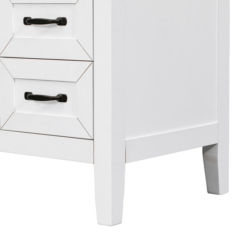 Modern Bathroom Vanity With Sink, Freestanding With Drawers And Doors