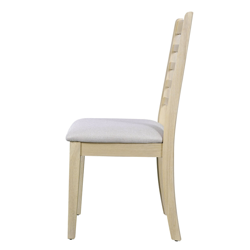 Upholstered Armless Chairs With High Ladder Back