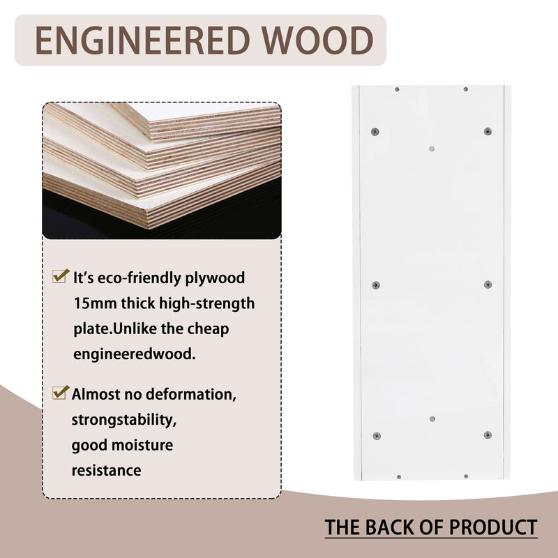 Bathroom Wall Mounted Storage Rack With Float Mounting Design