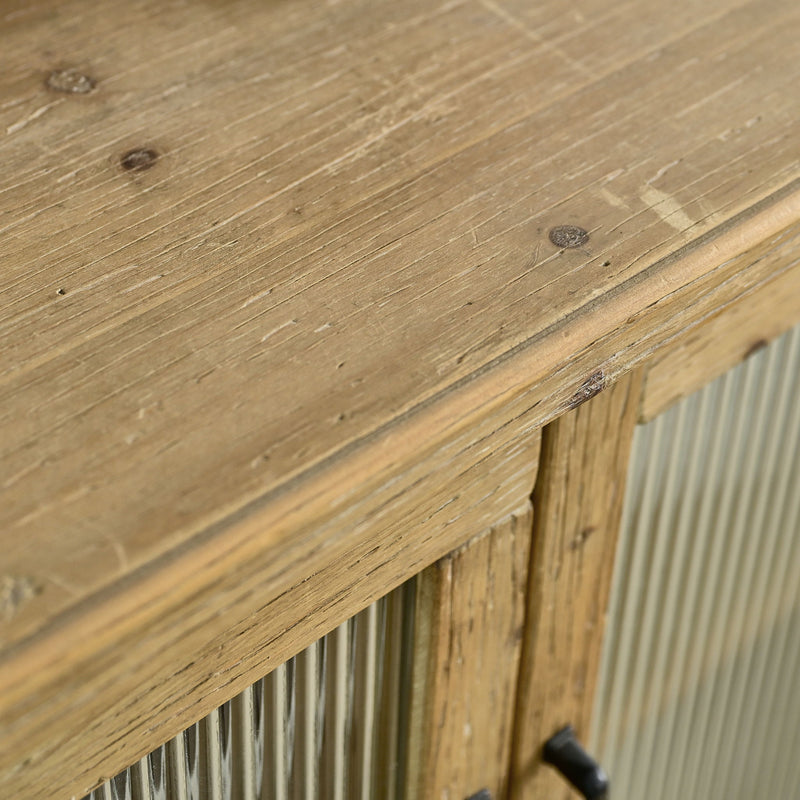 Rectangle Accent Sideboard Cabinet With Storage Shelf, Cabinet For Kitchen - Natural Wood