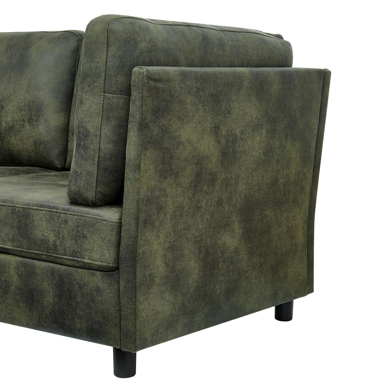 Upholstered Modular Sectional With Custom Configuration And Removable Cushions