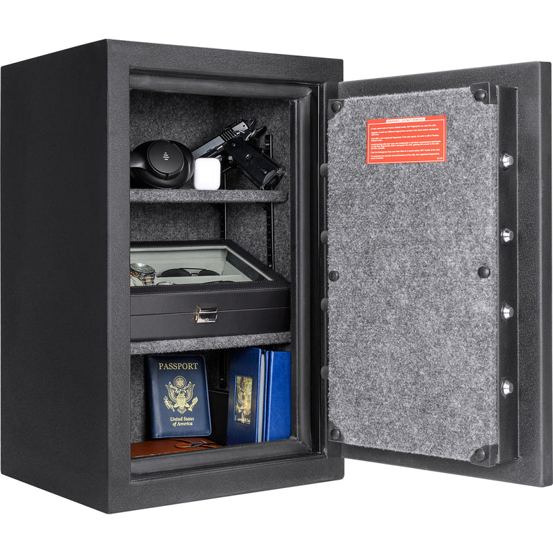 2.02 Cubic Ft Biometric Keypad Fire Resistant Safe - Black