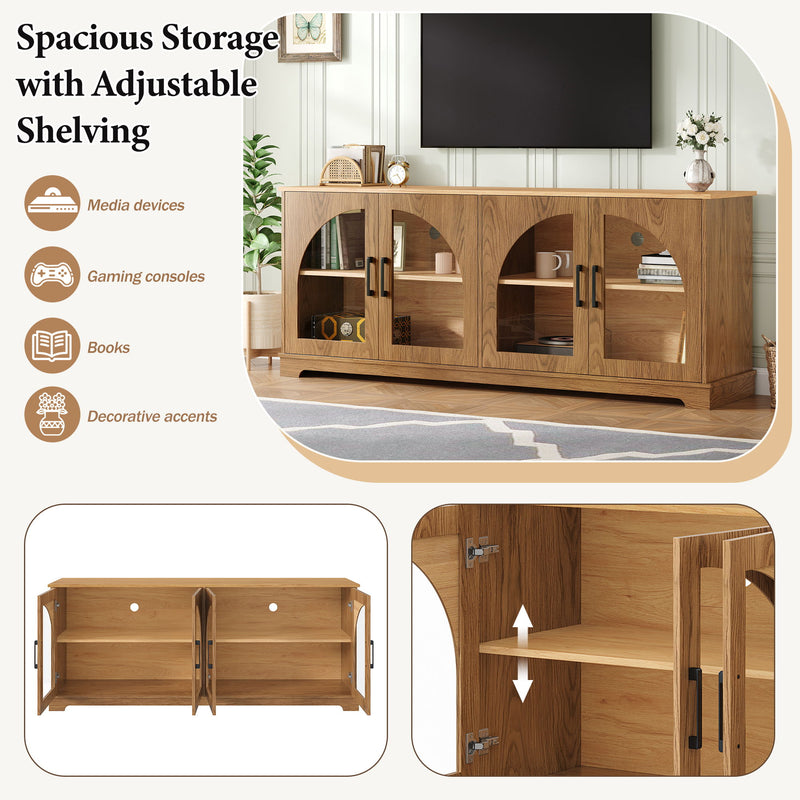 TV Stand With Semi Arched Doors