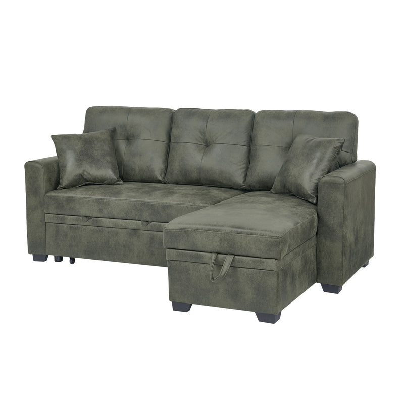 Sectional Sofa With Pull Out Bed, Reversible Chaise