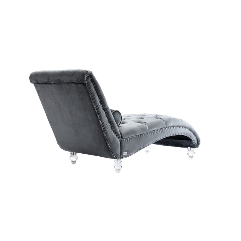 Chaise Lounge Indoor, Button Tufted Upholstered Chaise Lounge Chair With Pillow