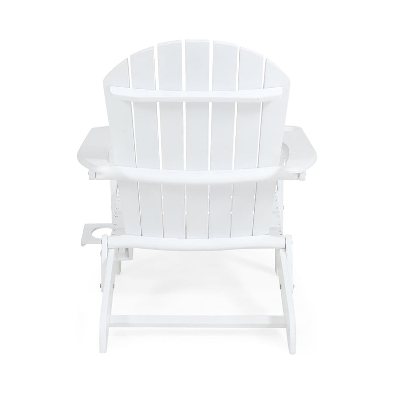 Zenithia - Outdoor Foldable Adirondack Chair With 2 Cup Holders