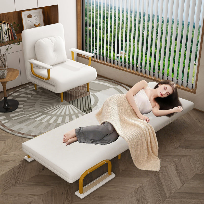 3 In 1 Convertible Folding Sofa Bed With Adjustable Backrest And Pillow