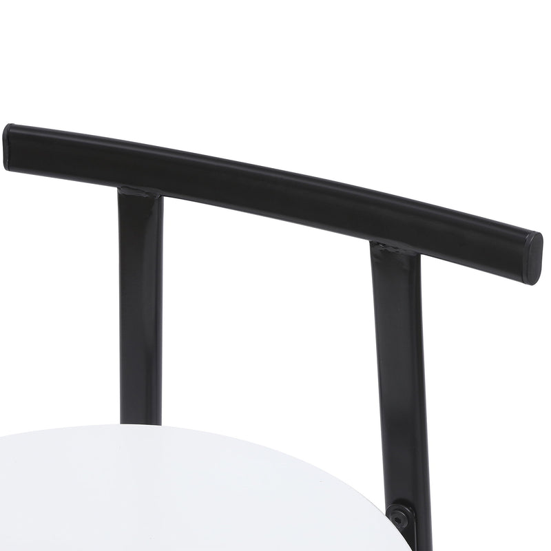Modern Bar Stools With Backrest For Kitchen (Set of 3)