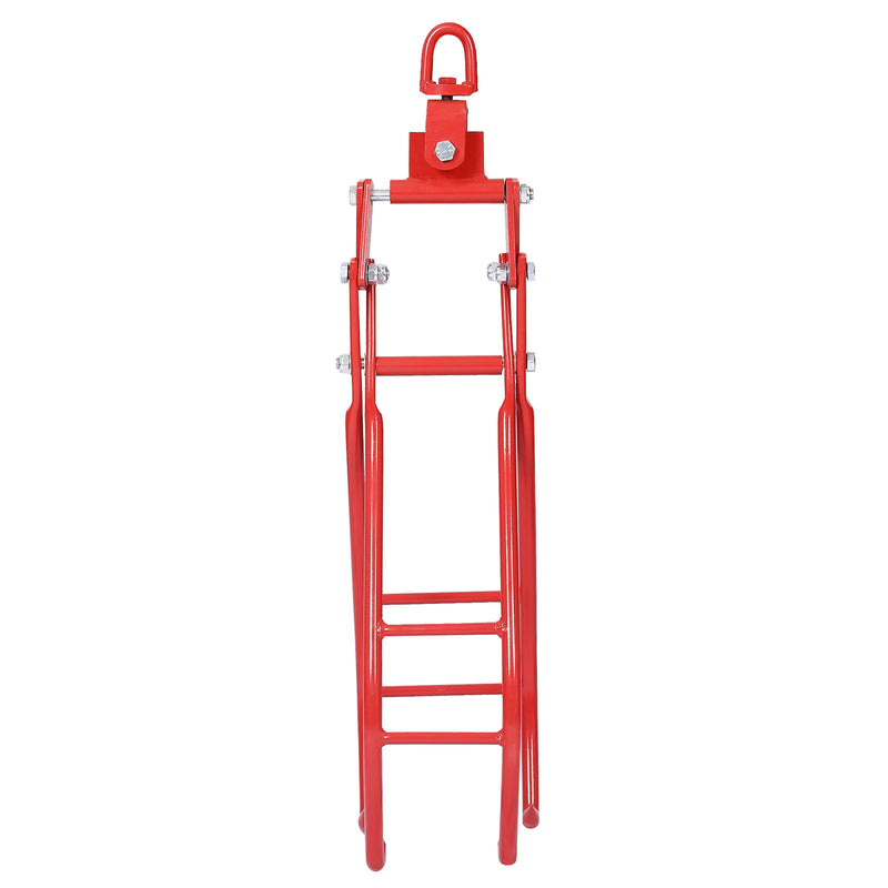 Heavy-Duty 4 Claw Timber Log Lifting Tongs Grabber - Red