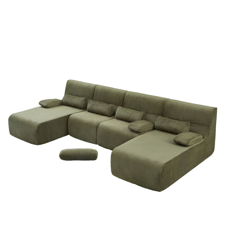 Oversized Sectional Sofa, Living Room Seating With Modular Design