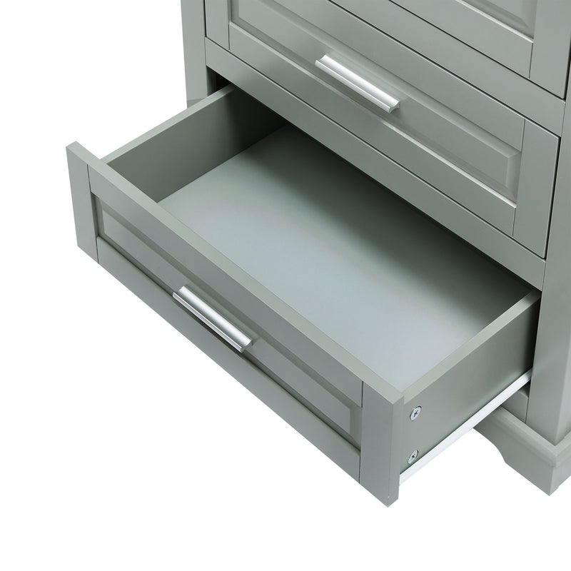 Tall Storage Cabinet With 3 Drawers For Bathroom
