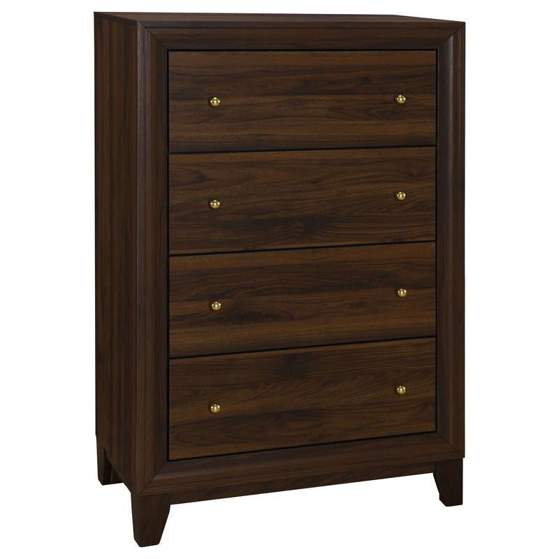 Anza - 4 Drawer Chest Storage Solution - Walnut