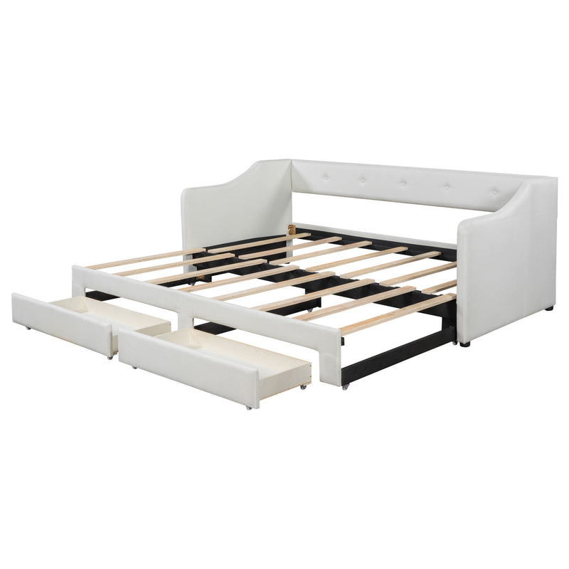 Upholstered Daybed With 2 Drawers