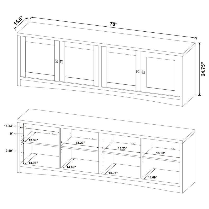 Lunetta - 4 Door TV Stand