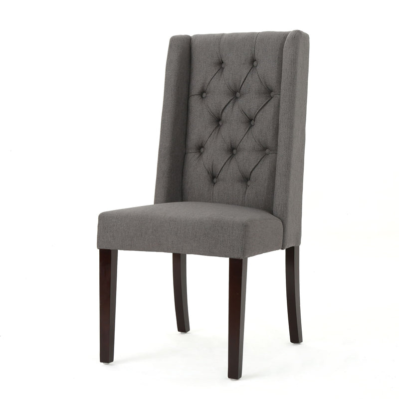 Sophisticated Tufted Dining Chair With High Back Design