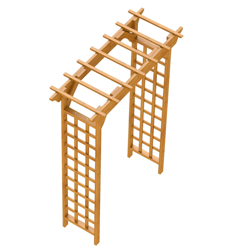 Arbor, Wedding Arch For Ceremony, Trellis For Plant Climbing, Christmas Decor Pergola For Garden Backyard - Yellow