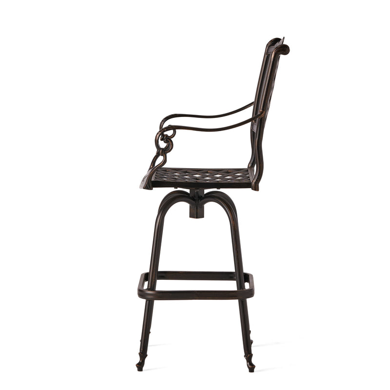 Cast Aluminum Bar Stool - Copper