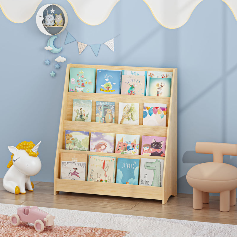 4 Tier Bookshelf, Toddler Book Display Shelves