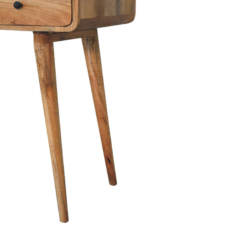 Curved Writing Desk - Oak