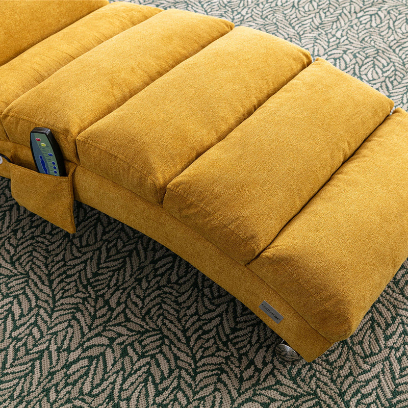 Massage Chaise Lounge Indoor With Remote Control, Ergonomic Electric Massage Lounger