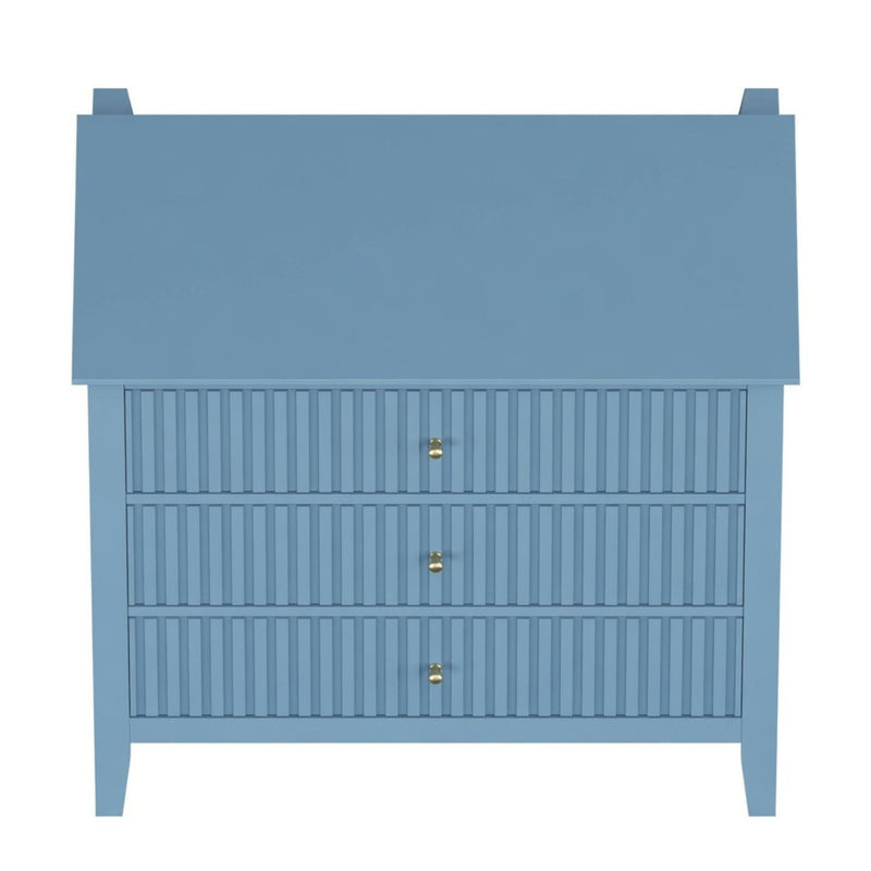Fluted 3 Drawer Nightstand With Soft Close Slides