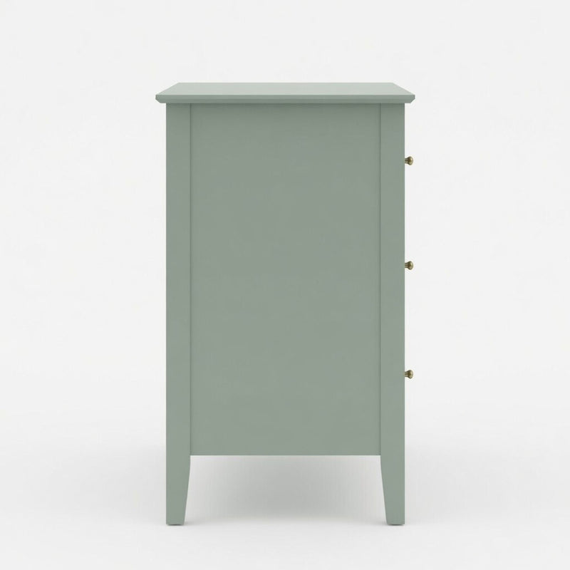 Fluted 3 Drawer Nightstand With Soft Close Slides