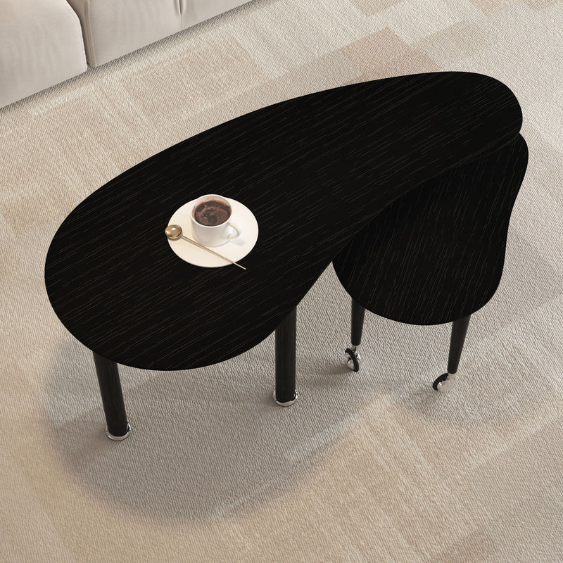 Rotatable Cocktail Table With Solid Legs, 360 Degree Rotating