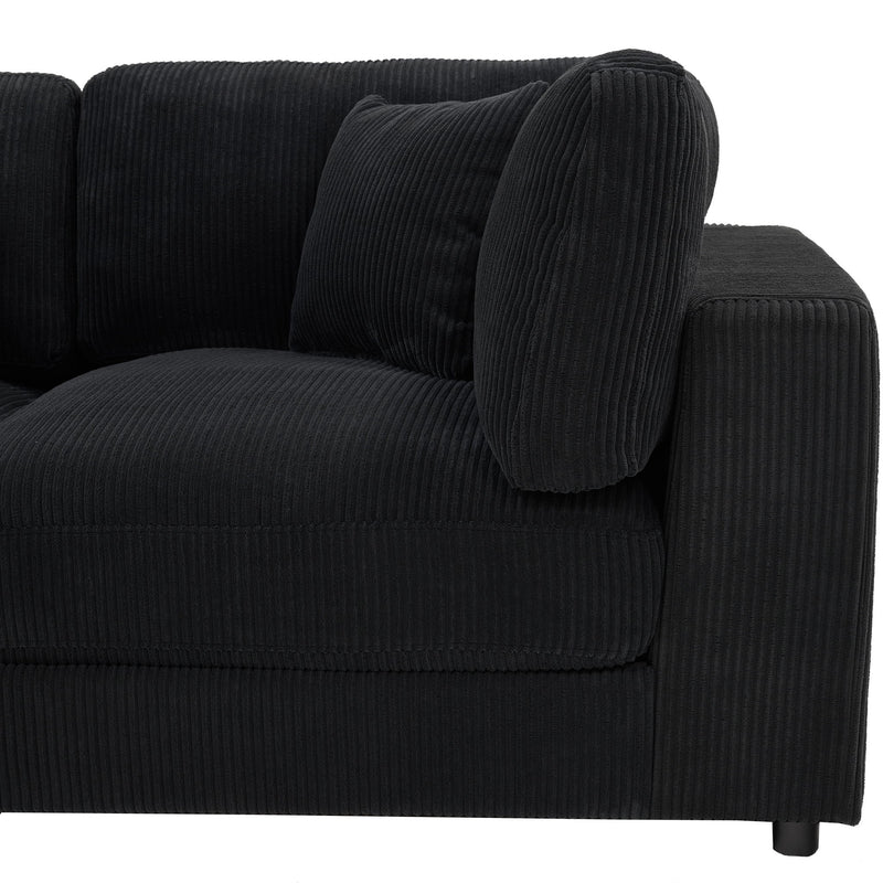 Upholstered Modular Sectional & Custom Configuration And Toss Pillows