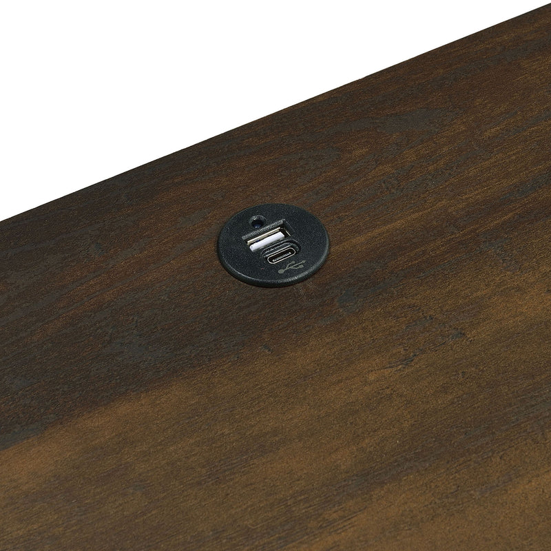 Geary - 2 Drawer Nightstand With LED Lights And USB Charging Ports