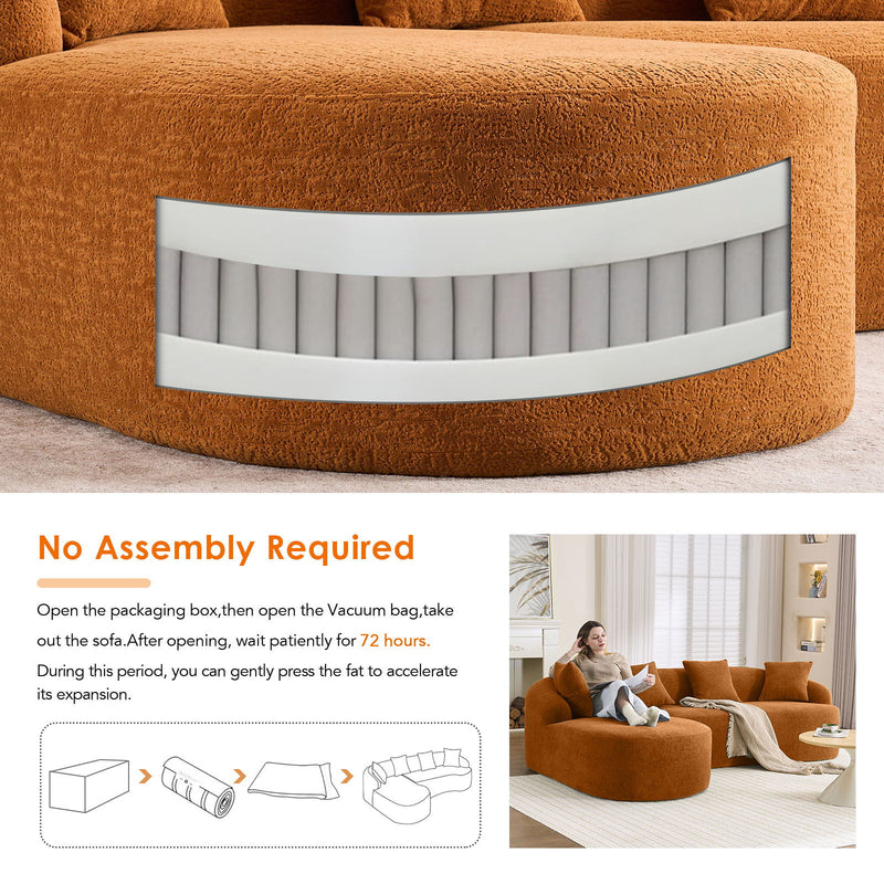 Combined Sofa With 4 Pillows