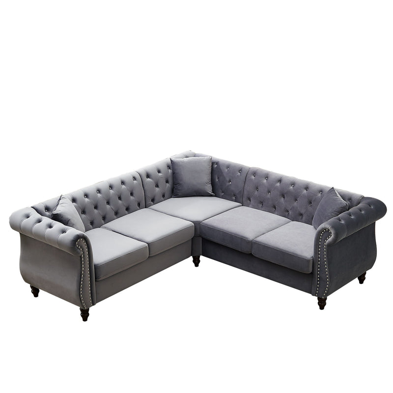 Streamline Modern L-Shaped Corner Sofa